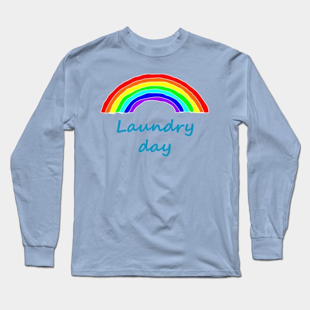 Laundry Day Rainbow Long Sleeve T-Shirt by ellenhenryart